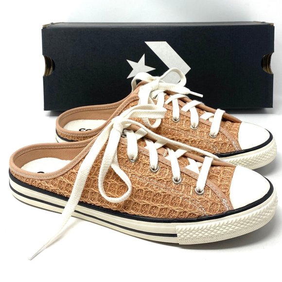 Converse Shoes - Converse Womens Size 571899C CTAS Dainty Mule Slip Vachetta Beige Canvas Sneaker
